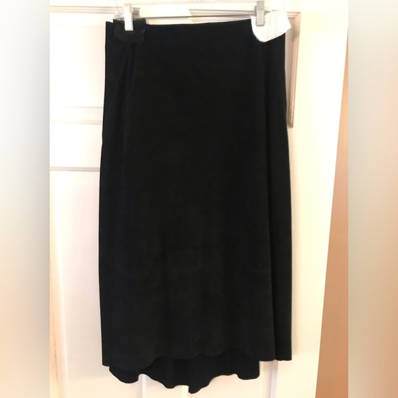 DKNY 100% leather/suede long skirt - Picture 3 of 3